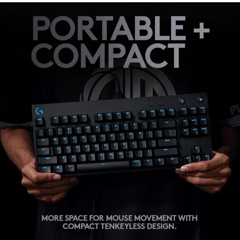 Logitech G PRO Mechanical Gaming Keyboard, Ultra Portable Tenkeyless Design, Det